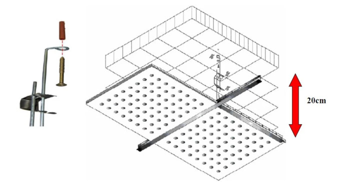 Fantoni Climacustic - montáž stropního systému
