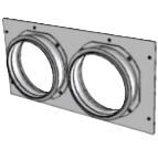 KRYCÍ DESKA PRO PLÉNUM BOX MEDIUM/LARGE 2xDN 160